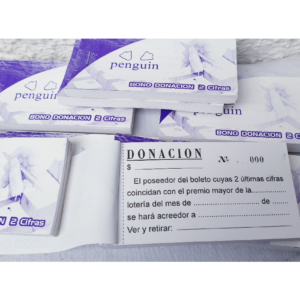 Bono donacion 3 cifras x10