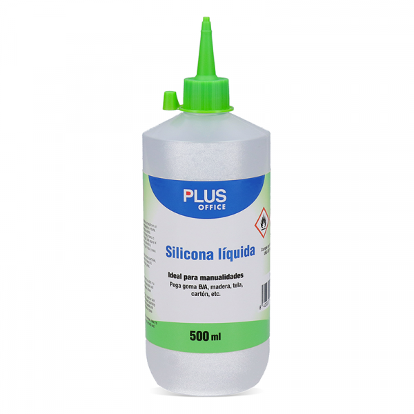 Silicona líquida base agua Plus Office Pomo 500 ml