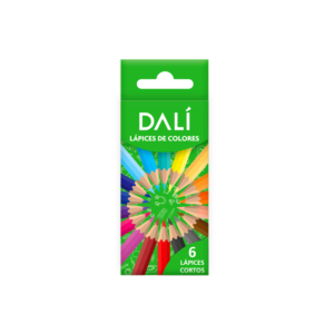 Lápices de colores x6 cortos Dalí