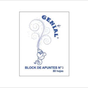 Block n°3 18x22 80h x10 de apuntes hojas lisa