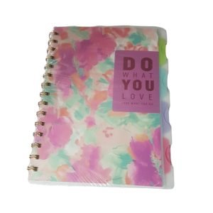 Cuaderno a5 tapa plástica 5 separaciones