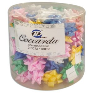 Cocarda x100 2.5cm colores pastel