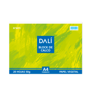 Block papel de calco A4 Dali 20 hojas 50g x5