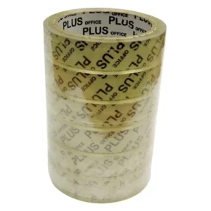 Cinta de empaque Plus Office transparente 24mm x 50m x6 unidades
