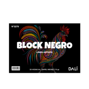 Block A4 Negro x3 Dali