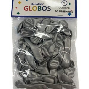 Globos 5 Crom Plata Bonafide x 50 Bolsa