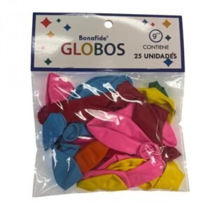 Globos 9" Surtidos Bonafide X25unid