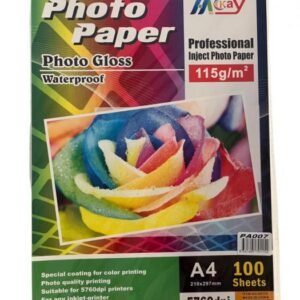 Papel Fotografico 115g Brillante A4 100 Hojas