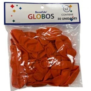 Globos 12 Naranja Bonafide x 50unid Bolsa