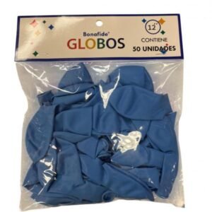 Globos 12 Celeste Bonafide x 50unid Bolsa