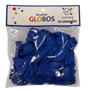 Globos 12 Azul Bonafide x 50unid Bolsa