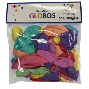 Globos 9" Color Pastel x 50unid Bolsa
