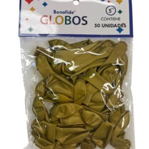 Globos 5 Crom Dorado Bonafide x 50 Bolsa