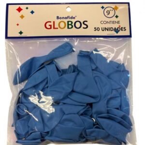 Globos 9 Celeste Bonafide x 50unid Bolsa