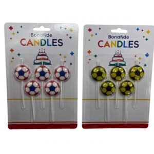 Set Velas Futbol x 5 Unid Surtidas