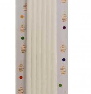 Set Velas Blanco x 12 Unid con Soporte