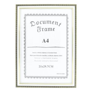 Marco para Diploma con Soporte A4 Dorado