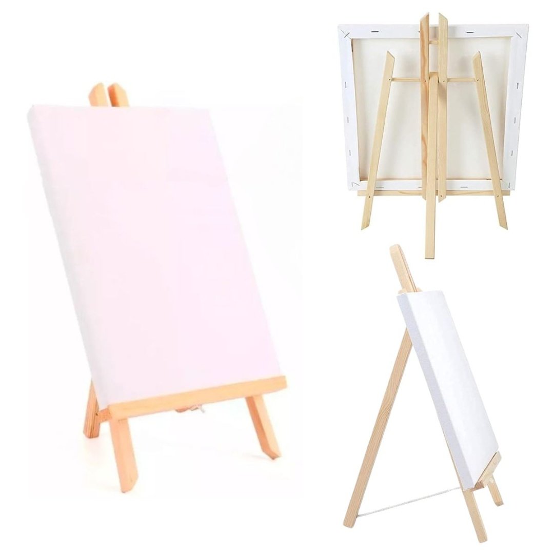 Lienzo con Caballete Trípode 30x40cm