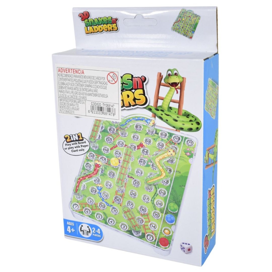 Juego de Mesa Serpientes y Escaleras 3d
